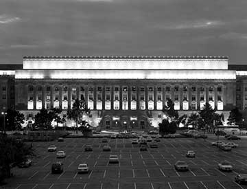 Herbert Hoover Building Washington DC with Belfer Refurbished Lighting Fixtures