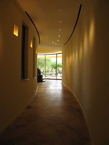 Wall Wash Lighting in private residence hallway