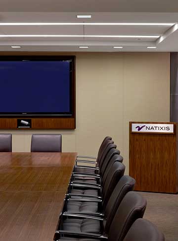 Wall Wash Lighting in office conference room