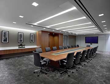 Wall Wash Lighting in office conference room