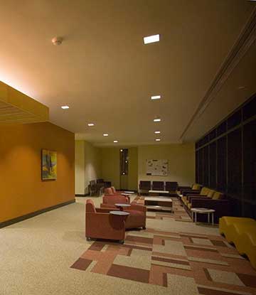 Wall Wash Lighting in university lobby