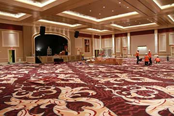 Custom Linear Lighting Fixtures in hotel casino event space
