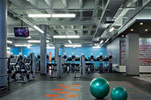 Custom LED Pendant Lighting Fixtures in retail gym fitness center