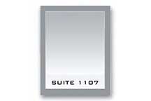 Silkscreen room numbers on Reflex Recessed LED Wall Fixtures