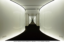 Custom Linear LED Lighting Fixtures in hotel hallway