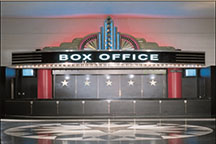 Marquee theatre lighting at cinema box office